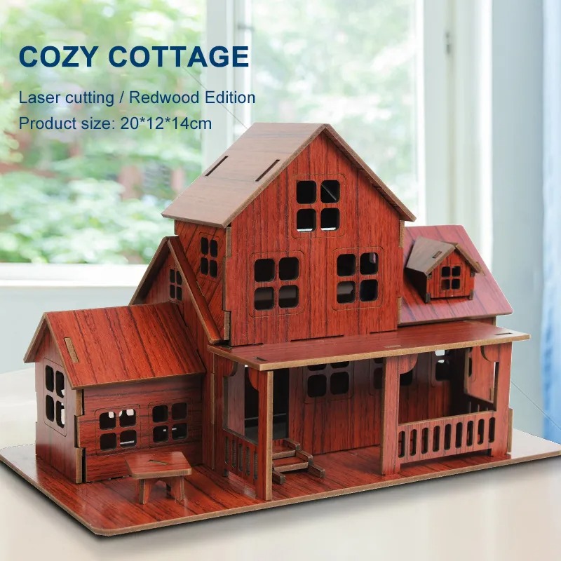 Woodworking Diy Projects - 3D деревянный конструктор-головоломка GamesCozy Cottage: Механический