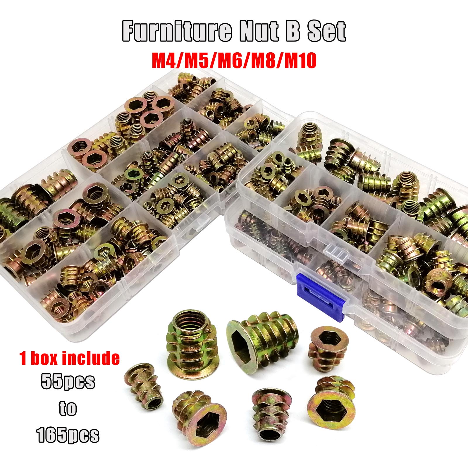 Cabinet Scraper Set - 165/75/55 шт. гайка с резьбой E-гайка