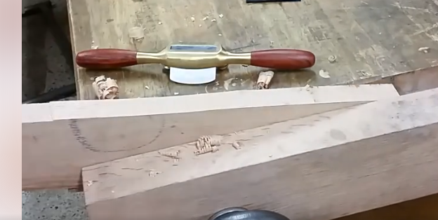 Spokeshave Flat - Рубанок-спокшев для деревообработки Western Woodworking, медный,