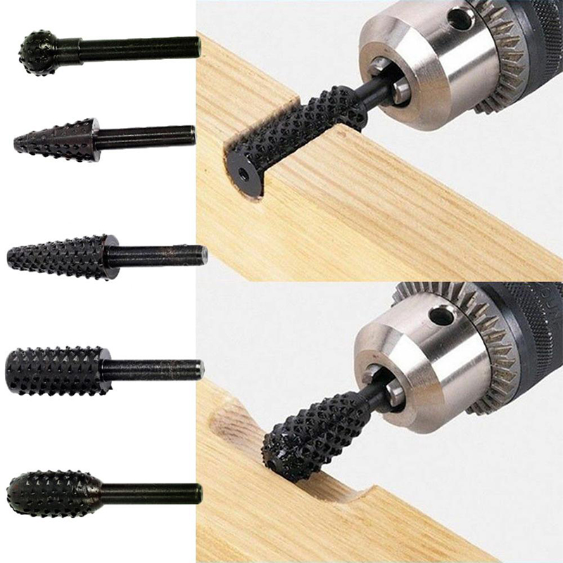 Woodworking Videos - Набор из 5 черных роторных фрез