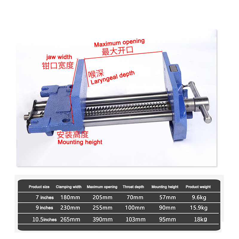 7-дюймовые столярные тиски из  – обзор и цена Woodworking Vice Quick Release