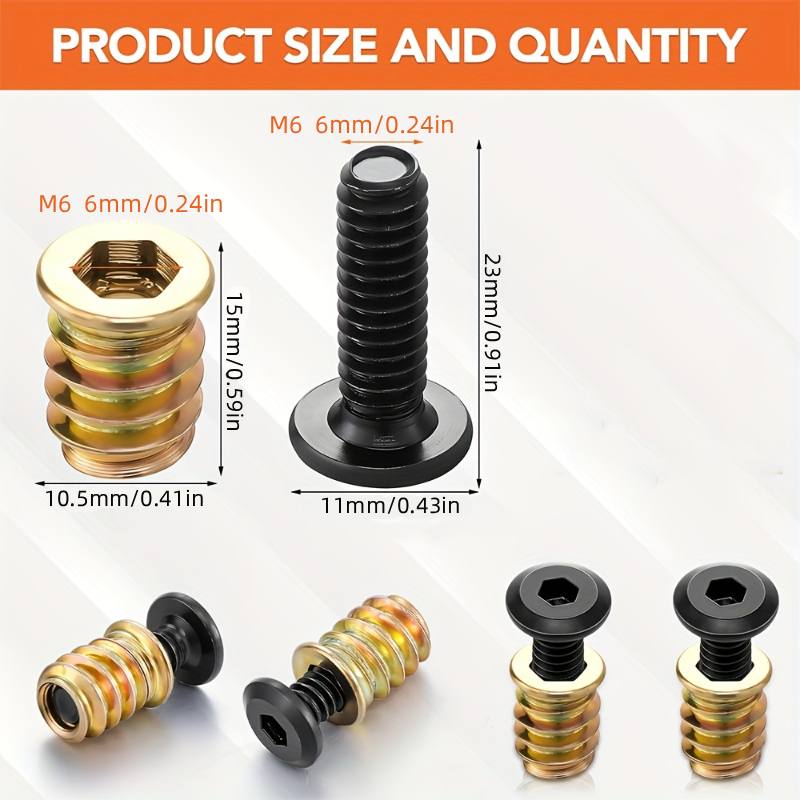 10 шт., гайки, резьбовые встав – обзор и цена Woodworking Basic Tools